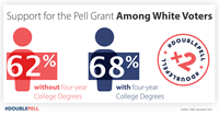 Support among white voter for Pell Grant graphic